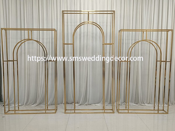 gold wedding arch