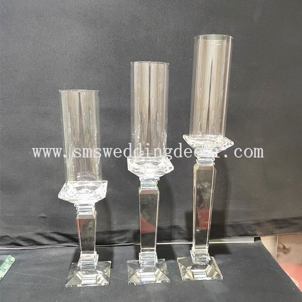 glass candle pedestal