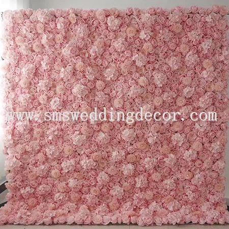 photo booth with flowers