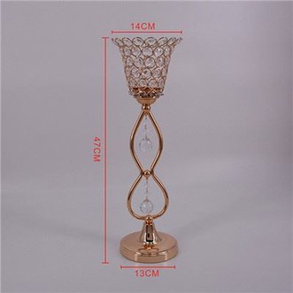 شمعدان طلا و کریستال