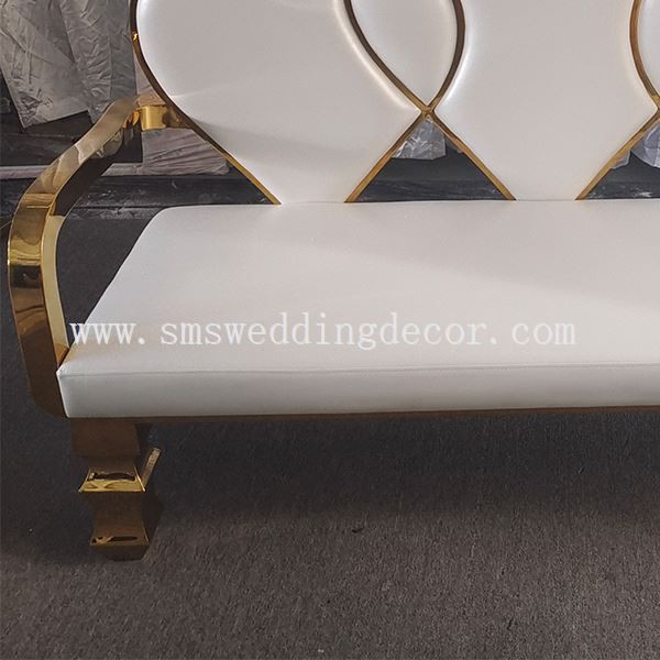 white faux leather couch