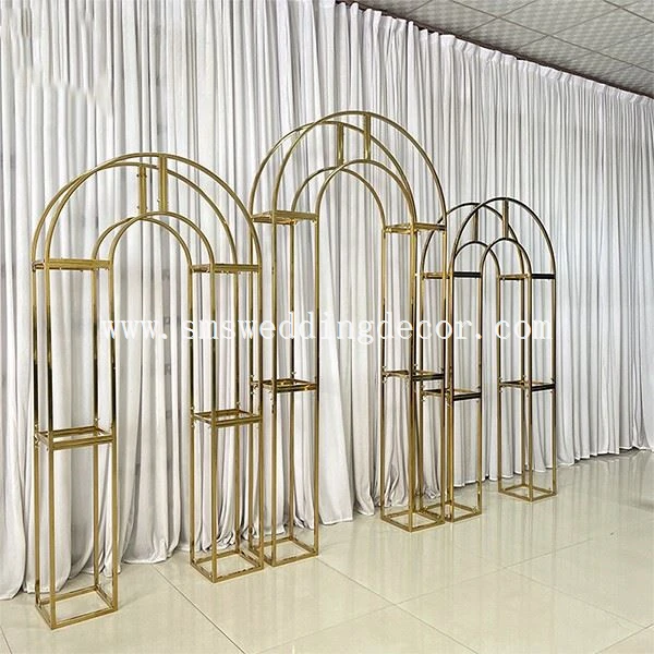 gold metal wedding arch