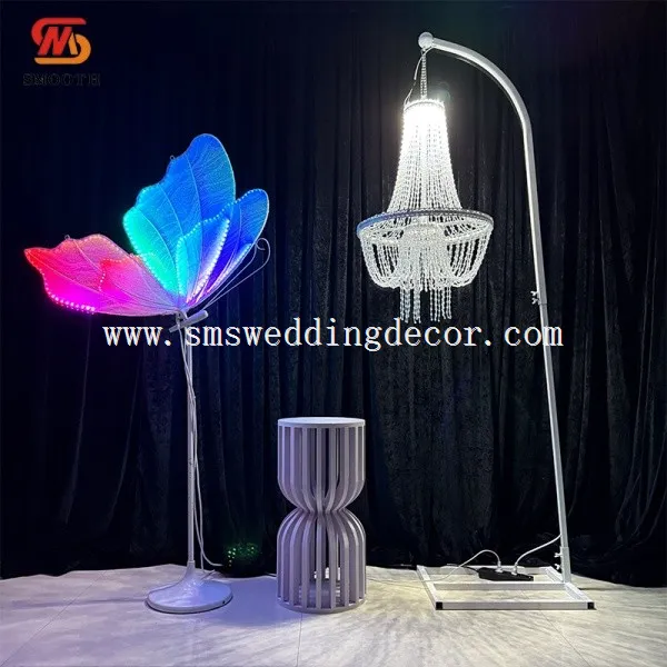 white beaded chandelier
