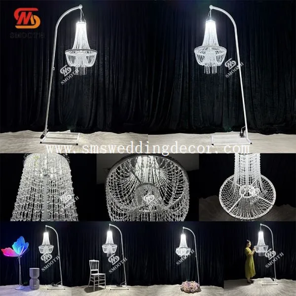 white beaded chandelier