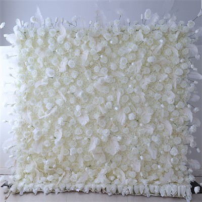 دیوار گل رز سفید